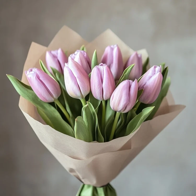 Букет Фиолетовые тюльпаны